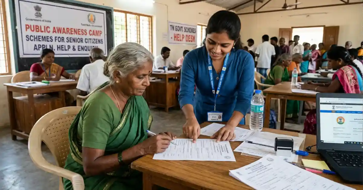 Woman learning about government support schemes and opportunities