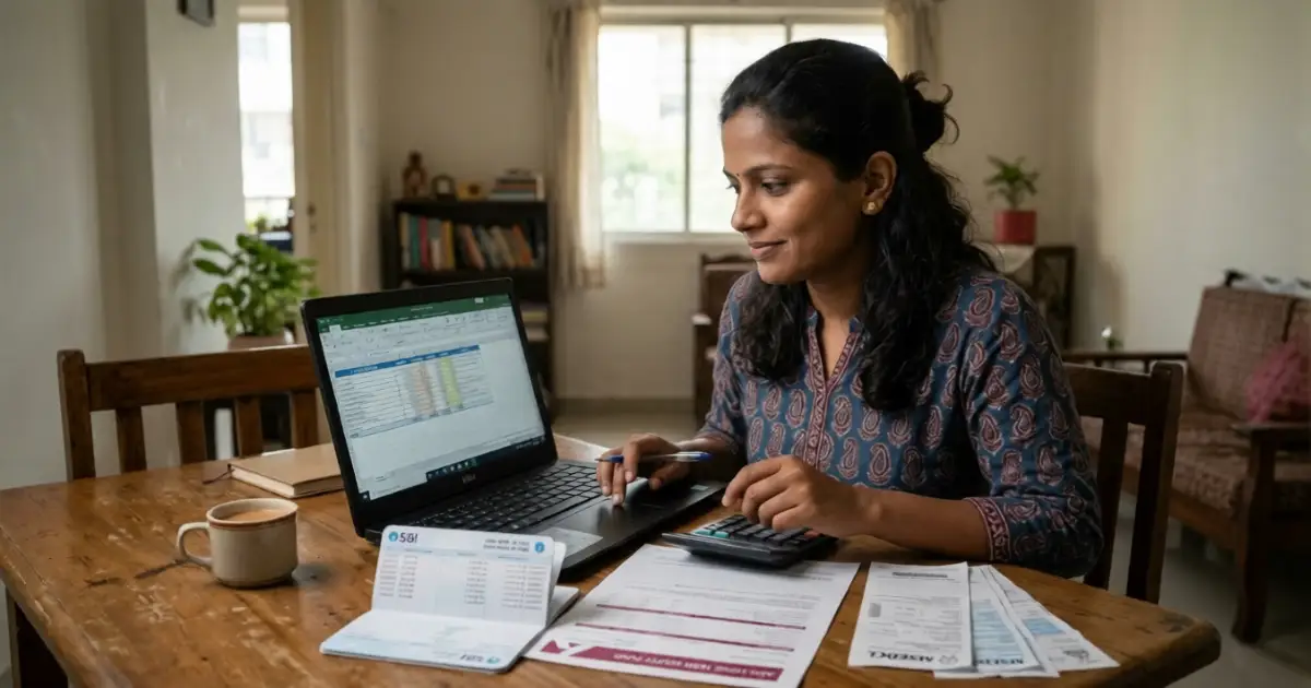 Woman managing her finances and planning for her future