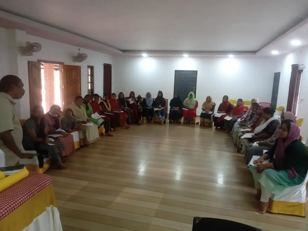 Women attending a skill development workshop